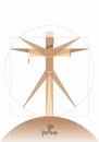 Cartoon: Vitruvius (small) by Tonho tagged vitruvius,crucifix
