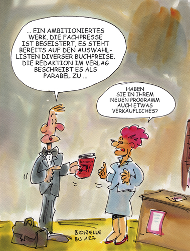 Cartoon: Buchpreis (medium) by Boiselle tagged bücher,buchhändler,steffen,boiselle
