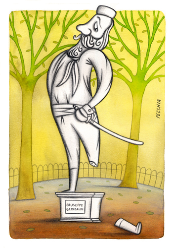 Cartoon: Garibaldi (medium) by Pecchia tagged cartoon,pecchia