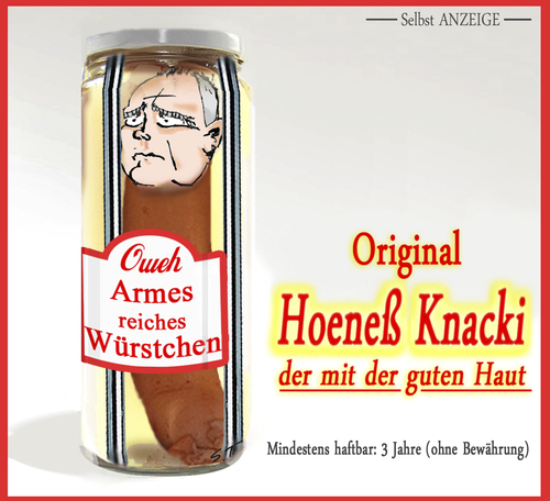 Cartoon: Das Hoeness-Würstchen (medium) by Simpleton tagged bratwurst,wurst,würstchen,nürnberger,gefängnis,strafantritt,haft,selbstanzeige,hoeness