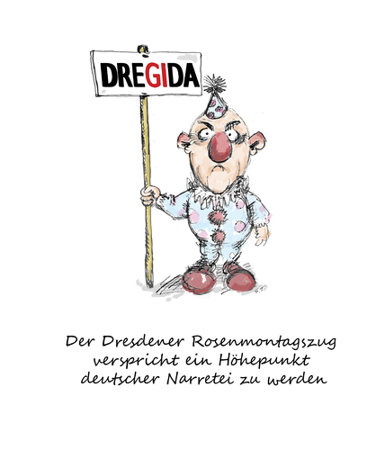 Cartoon: Dresdener Rosenmontag (medium) by Simpleton tagged dresden,karneval,fastnacht,rosenmontag,pegida