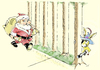 Cartoon: Der Dicke muss weg! (small) by Simpleton tagged osterhase,weihnachtsmann,santa,claus,ostern