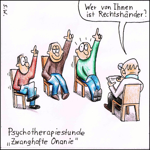 Cartoon: Psychotherapiestunde (medium) by Storch tagged zwanghaftes,onanieren,psychotherapie,rechtshänder,linkshänder