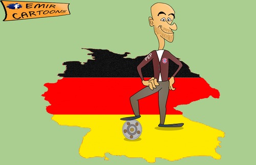 Cartoon: Guardiola (medium) by emir cartoons tagged guardiola,bundesliga,emir,cartoons,cartoon,caricature,football