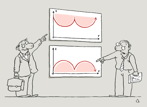 Cartoon: Diagrams (medium) by Vasiliy tagged math2022,graph,diagram,scientist,dispute