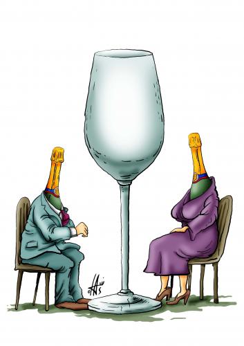 Cartoon: without words (medium) by Nikola Otas tagged drink