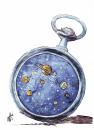 Cartoon: without word (small) by Nikola Otas tagged clock