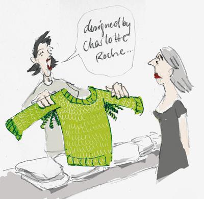 Cartoon: designed by Charlotte Roche (medium) by Anja Vogel tagged fashion,women,frauen,mode