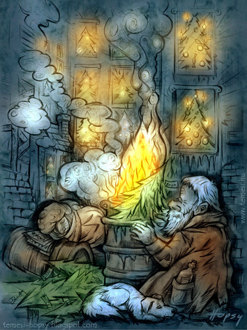 Cartoon: Merry Christmas! 2009 (medium) by hopsy tagged merry,christmas,three,card,homeless
