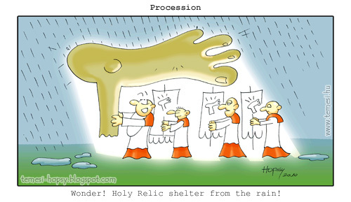 Cartoon: Procession (medium) by hopsy tagged procession,wonder,holy,relic