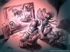 Cartoon: Horror (small) by hopsy tagged fly,horror,movie