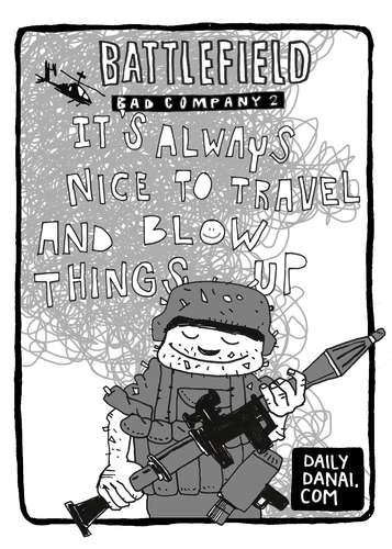 Cartoon: Battlefield Bad Company 2 (medium) by Dailydanai tagged battle,field,bad,company,ea