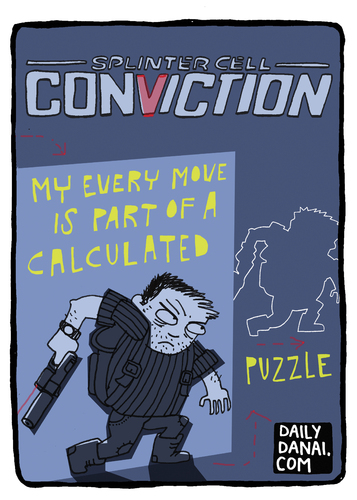 Cartoon: Splinter Cell Conviction (medium) by Dailydanai tagged splinter,cell,conviction,ubisoft,sam,fisher,dailydanai