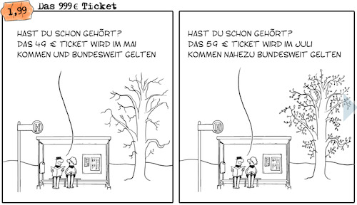 Cartoon: 999 Euro Ticket (medium) by Anjo tagged ticket,neuneuroticket,49,ticket,neuneuroticket,49