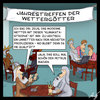 Cartoon: Jahrestreffen der Wettergötter (small) by Anjo tagged wetter klima katastrophe sturm regen zeus thor