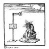 Cartoon: Waiting (small) by Anjo tagged dürer,albrecht,jesus,schmerzensmann,haltestelle,verspätung,warten,waiting,late,busstop