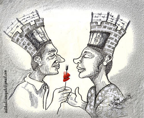 Cartoon: Crown Of Love (medium) by indika dissanayake tagged love