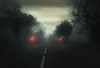 Cartoon: blurry lane (small) by mistyfields tagged landscape,landschaft,foto,photo,illustration,romatic,spooky,grusel,nacht