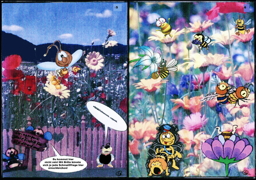Cartoon: ...von Bienen und Blumen... (medium) by Twiggi tagged bienen,blumen,swingerclub