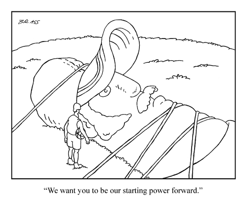 Cartoon: power forward (medium) by creative jones tagged giant,basketball,giant,basketball