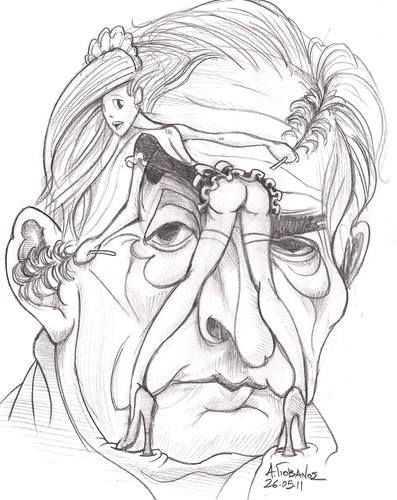 Cartoon: strauss-kahn (medium) by agiov tagged caricature