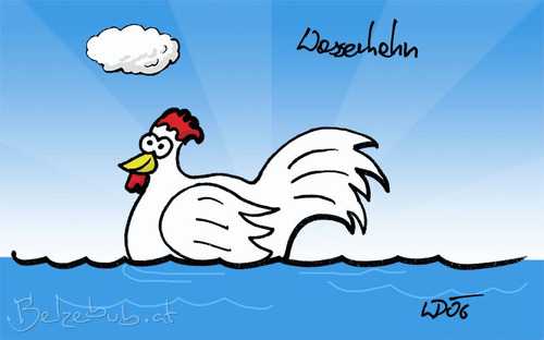 Cartoon: Wasserhahn (medium) by Belzebub tagged waterfaucet,faucet,wasserhahn,hahn,wasser,water,pun,wortwitz