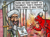 Cartoon: Osama faces identity crisis (small) by Satish Acharya tagged osama,obama,usa
