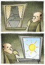 Cartoon: The Windows (small) by Giacomo tagged internet,windows,sun,clouds,weather