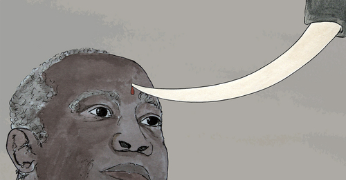 Cartoon: Gbagbo dos au mur (medium) by No tagged gbagbo,cote,ioire,the,ivory,coast