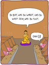 Cartoon: im Stall (small) by Frank Zimmermann tagged buddha,schwein,religion,karma,oink