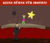 Cartoon: keine Bühne für Idioten! (small) by Frank Zimmermann tagged keine,bühne,für,idioten,clown,security,theater,narr,idiot,lautsprecher,dsds,kino,sitze