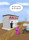 Cartoon: nebenan (small) by Frank Zimmermann tagged nebenan next door alien area51 area usa ufo tower überwachung security