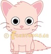 Cartoon: PINK KITTEN CAT KATZE KITTY (small) by Frank Zimmermann tagged pink,kitten,cat,katze,kitty,rosa,smile,smiling,happy,baby