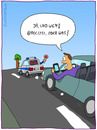 Cartoon: Polizeikontrolle (small) by Frank Zimmermann tagged polizei,kontrolle,verkehr,twitter,iphone,folge,mir,follow