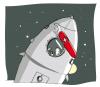 Cartoon: CANNED (small) by ali tagged büchse,öffner,raumfahrt,space,all,rakete,schweizer,messer,astronaut,weltall,alien,astronauten