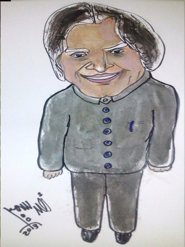 Cartoon: 11TH PRESIDENT OF INDIA (medium) by AHMEDSAMIRFARID tagged ahmed,samir,farid,india,president