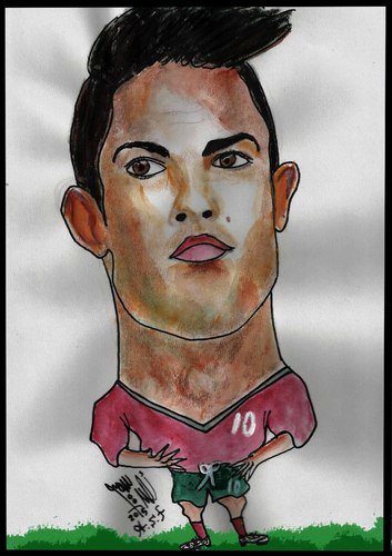 Cartoon: RONALDO (medium) by AHMEDSAMIRFARID tagged ahmed,samir,farid,ronaldo,egyptair,comics,caricature,cartoon