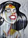 Cartoon: The Wonder (small) by sophiegreen tagged wonder,woman,acrylic,canvas,sophie,green,artist,illustrator