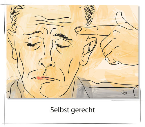 Cartoon: Selbstgerecht (medium) by VINA tagged gerecht,righteous