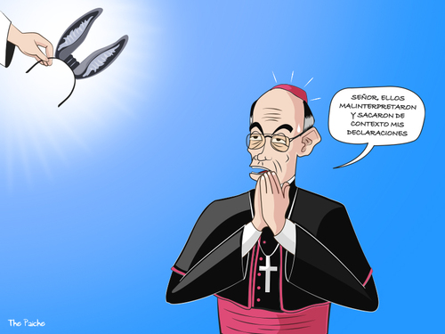 Cartoon: Cipriani el incomprendido. (medium) by PAICHE tagged cipriani,arzobispo,iglesia,catolica