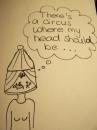 Cartoon: there is a horse in my head (small) by maryhasafantasy tagged circus,head