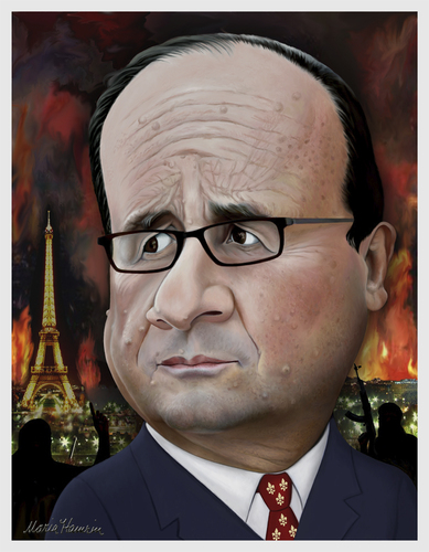 Cartoon: What comes next? (medium) by Maria Hamrin tagged caricature,chief,leader,france,nice,paris,isis,daesh,terror,attack,bastill,day