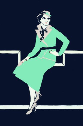 Cartoon: Femme Fatale (medium) by Octavine Illustration tagged art,deco,nouveau,femme,fatale,film,noir,1940s