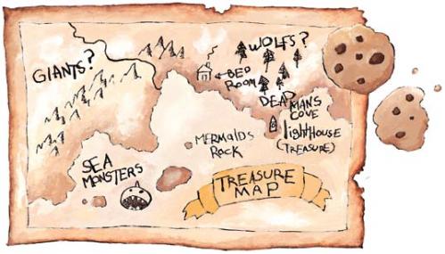 Cartoon: treasure map (medium) by orchard tagged maps
