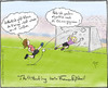 Cartoon: Multitasking beim Frauenfußball (small) by Hannes tagged ball,denken,frauen,frauenfußball,fußball,gedanken,grün,kicken,multitasking,schießen,tor