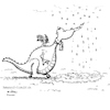 Cartoon: snowdragon (small) by Hannes tagged inktober,inktober2019,dragon,drache,schnee,winter,regen,frühling,spring,rain,wetter,weather