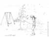 Cartoon: wie die Zeit vergeht... (small) by Hannes tagged kind,erwachsen,herbst,blätter,spielplatz,schaukel