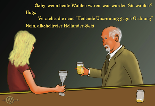 Cartoon: Wahlen (medium) by PuzzleVisions tagged wenn,election,wahl,puzzlevisions,alkoholfrei,hugo,if