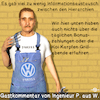 Cartoon: Winterkorn VW (small) by PuzzleVisions tagged puzzlevisions vw winterkorn aufsichtsrat untersuchung informationsfluss entlastung koi karpfen boni bonuszahlung abgas skandal