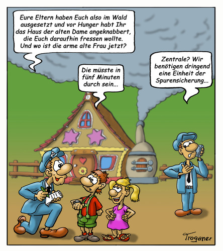 Cartoon: Kinder ohne Aufsicht... (medium) by Troganer tagged märchen,polizei,spurensicherung